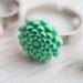 Flower Ring . Adjustable . Romantic . Spring colors . Mint . Lilac . Peach . Cream . Green