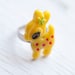 Fancy Roe Deer Baby Adjustable Ring . Fawn. Bambi . Yellow . Pink . White . Red . Green . Christmas