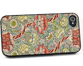 iPhone 4 Case, iPhone 4s,  William Morris Vintage Floral, Crimson Red Flowers, Vintage Victorian iPhone 4 cover, iPhone Gear