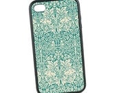 iPhone 4 case, Protective Silicone RubberiPhone 4S Case, William Morris Brother Rabbit Nature Design, Bunny, Spring, iPhone Case