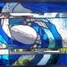 Cresting Wave Stained Glass Window Panel