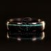 Black Bentwood Ring with Malachite Stone Inlay (Wooden Ring)