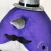 Dandy Narwhal Plush with Mustache, Monocle, and Top Hat - MADE TO ORDER - (Choose colors)