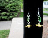 Purple & Yellow Faerie Earrings