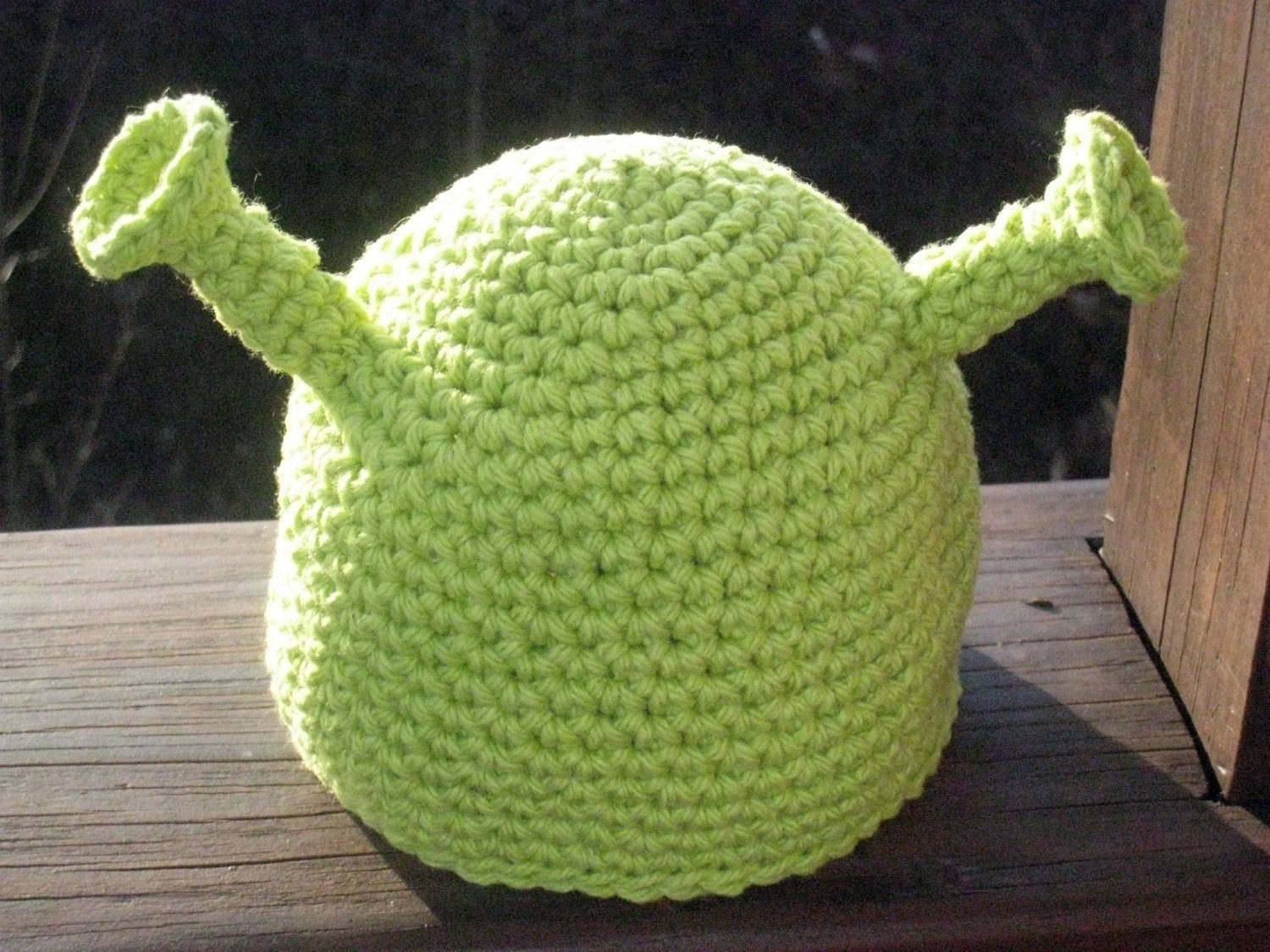 Shrek hat, Ogre Crocheted, All Sizes