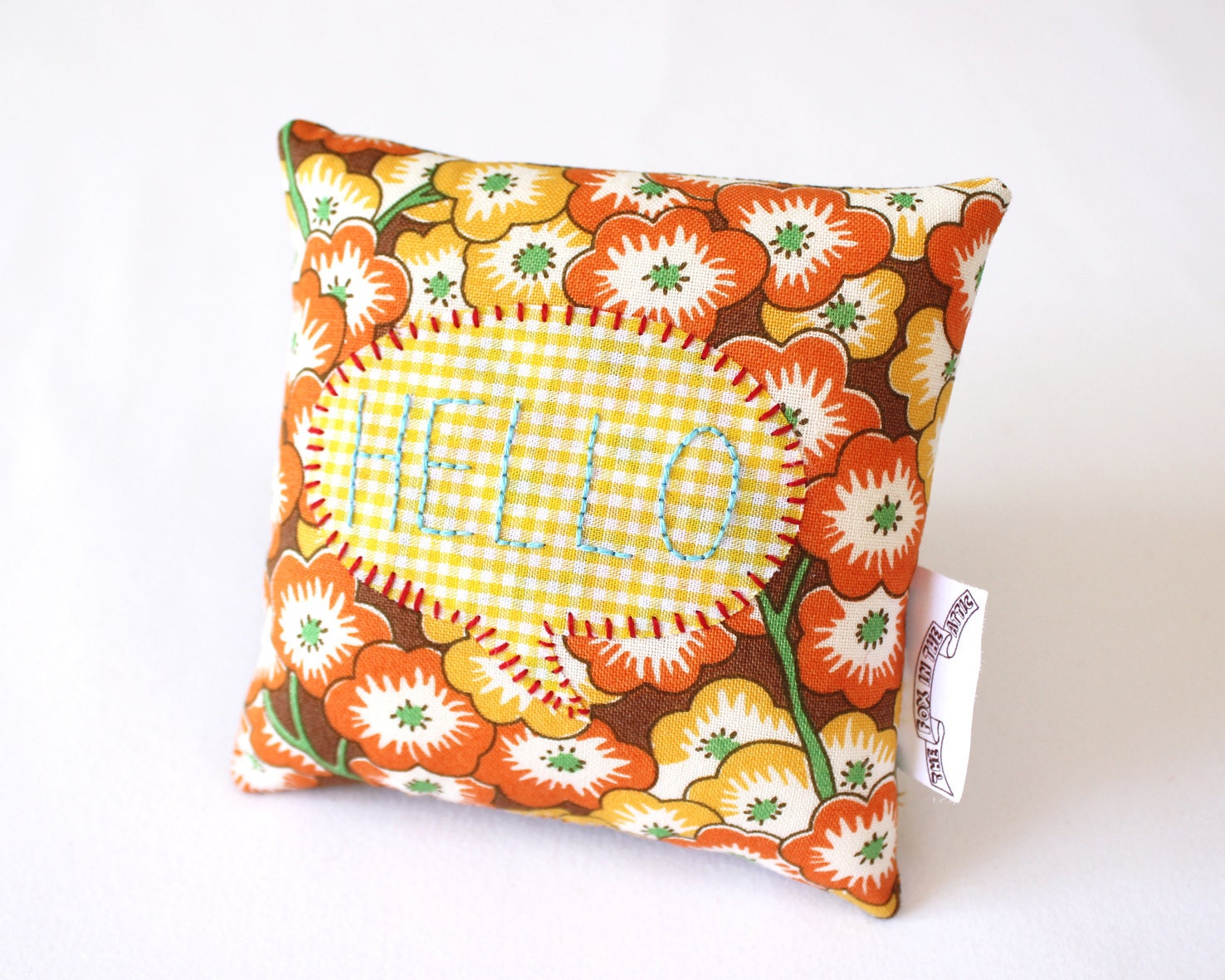 Pincushion Hand Embroidery Detail gift for Mother's Day