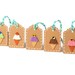 Gift tags . kraft mini tags . Italian ice cream cone . 10 ct . brown paper . small . hang tag . mint bakers twine . summer . embellishment