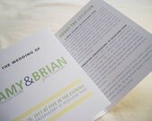 Trifold Wedding Programs - Pre-Folded on High Quality Card Stock