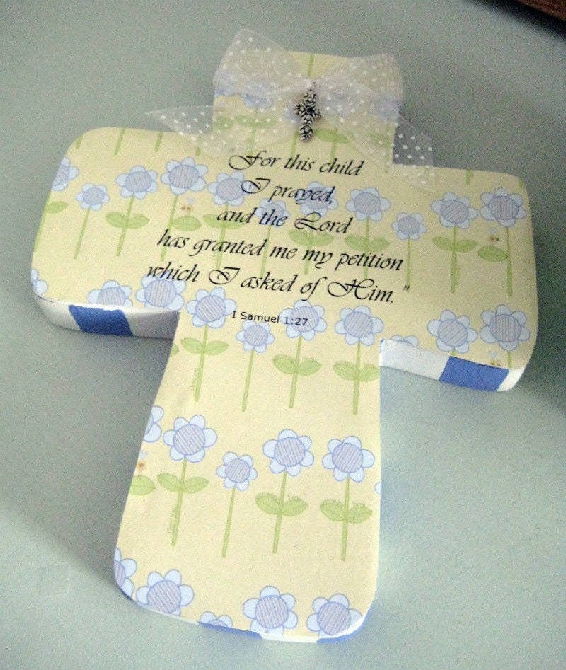 Cross - Wooden for Baby - Yellow