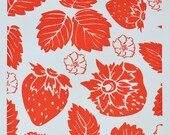 STRAWBERRY FIELD hand screen printed poster