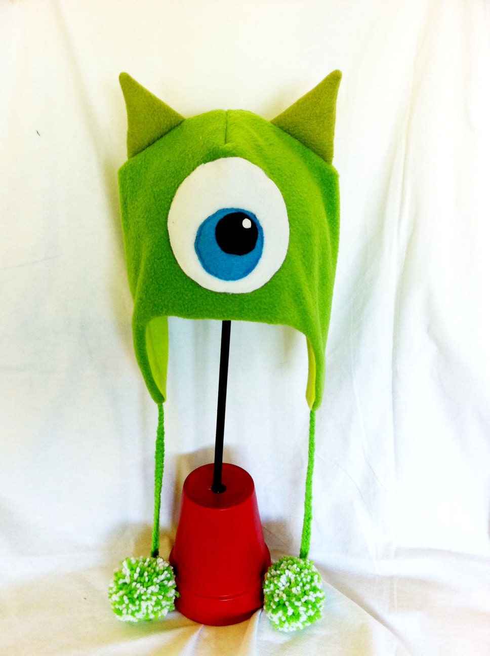 Mike Wazowski Inspired Ear Flap Beanie/Cap