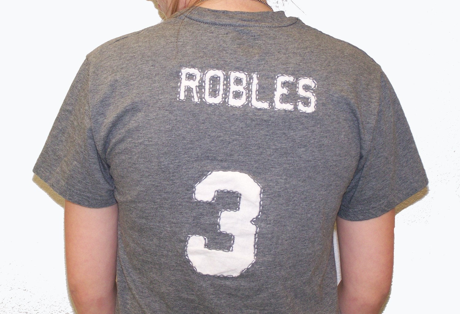 HAND STITCHED/Baseball Mom shirt with name/number...CLICK on the shirt to check out the detailing of the stitches