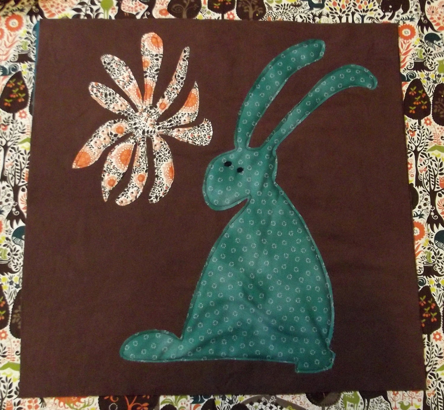 Woodland Quilt Block Pattern, "Rabbit"