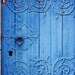 Found in Manchester, wooden blue church gate with decorations, original, signed Fine Art photo giclee print, 8" x 12" (Home Decor)
