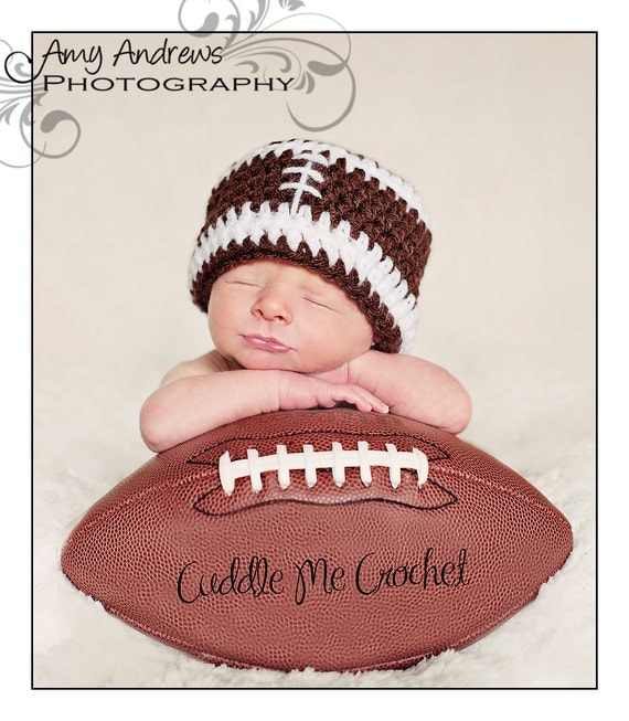 Crochet Baby Football Hat