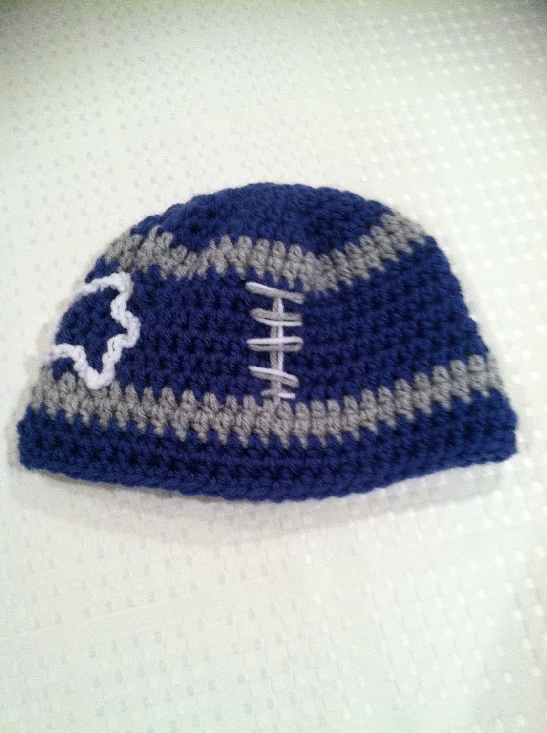Crochet Baby Football Hat