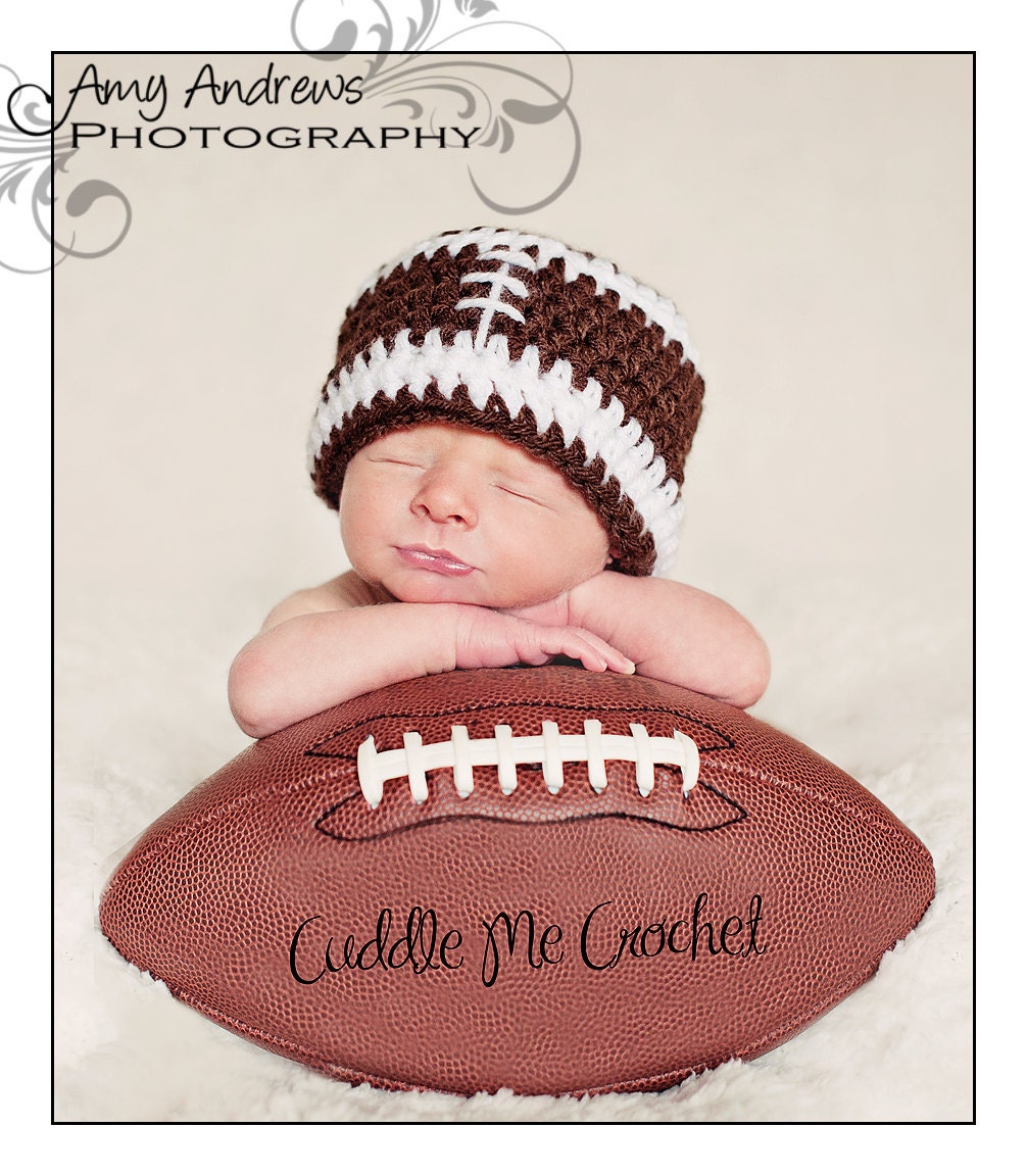 Crochet Baby Football Hat