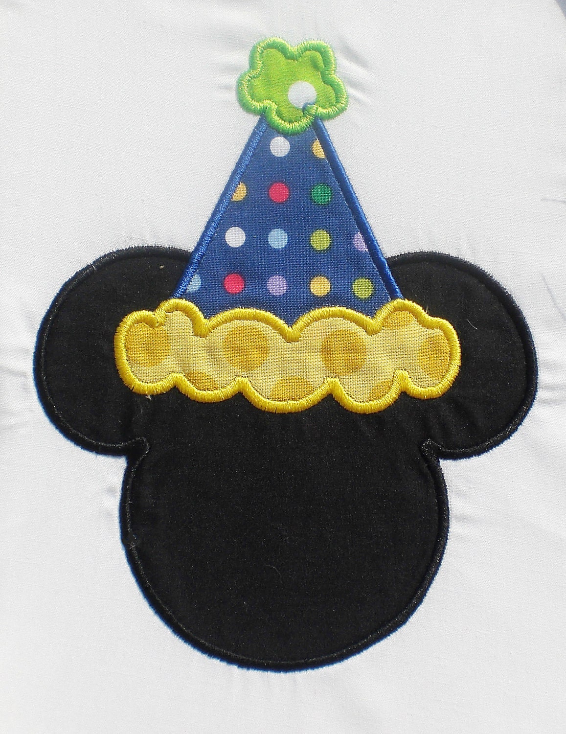 Birthday Hat Mouse Embroidery Design Machine Applique