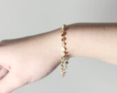 Tiny Gold Disc Bracelet - 14k gold fill tiny disc dots jewelry by petitor