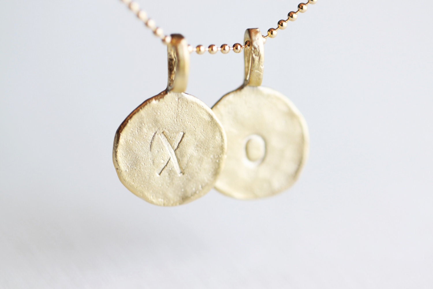 Additional Gold Initial Circle - single add-on initial, personalized letter gift