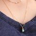 Turquoise Accent Necklace - tiny crystal bead 14 karat gold filled simple everyday jewelry by petitor