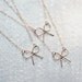 Gold Bow Necklace - 14 karat gold filled promise necklace, simple everyday jewelry by petitor, gift for her