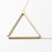 Geometric Triangle Necklace - geometrical isosceles 14 karat gold jewelry, minimalist futuristic triangle necklace