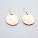 Hammered Gold Circle Earrings - minimalist vermeil flat gold medium size circle jewelry