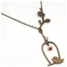 Antiqued Brass Branch  Bird Necklace