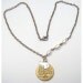 Antiqued Brass Tree Bird Pearl Necklace