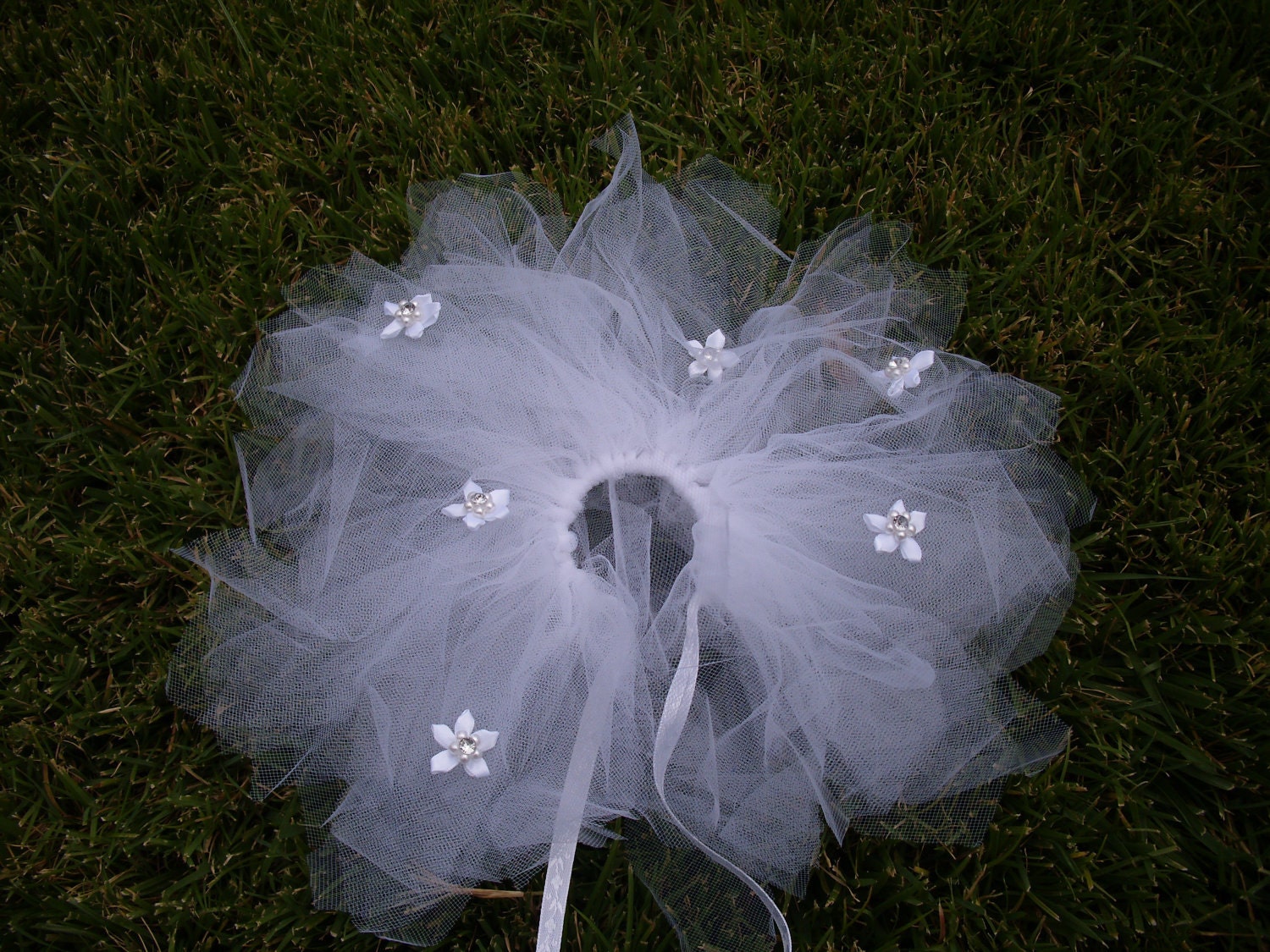 Custom Dog Rhinestone Flower Wedding Tutu