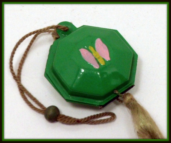 Vintage Celluloid Miniature Purse Candy Container Dolls Butterfly Cat