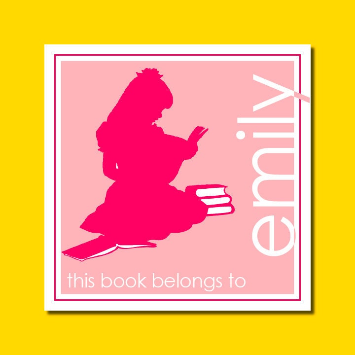 25 Silhouette Book Labels