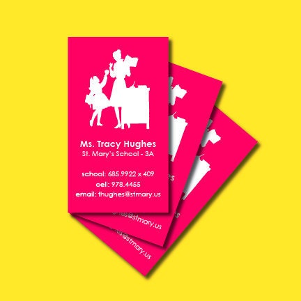 Teacher Business Card Magnets - Set of 20