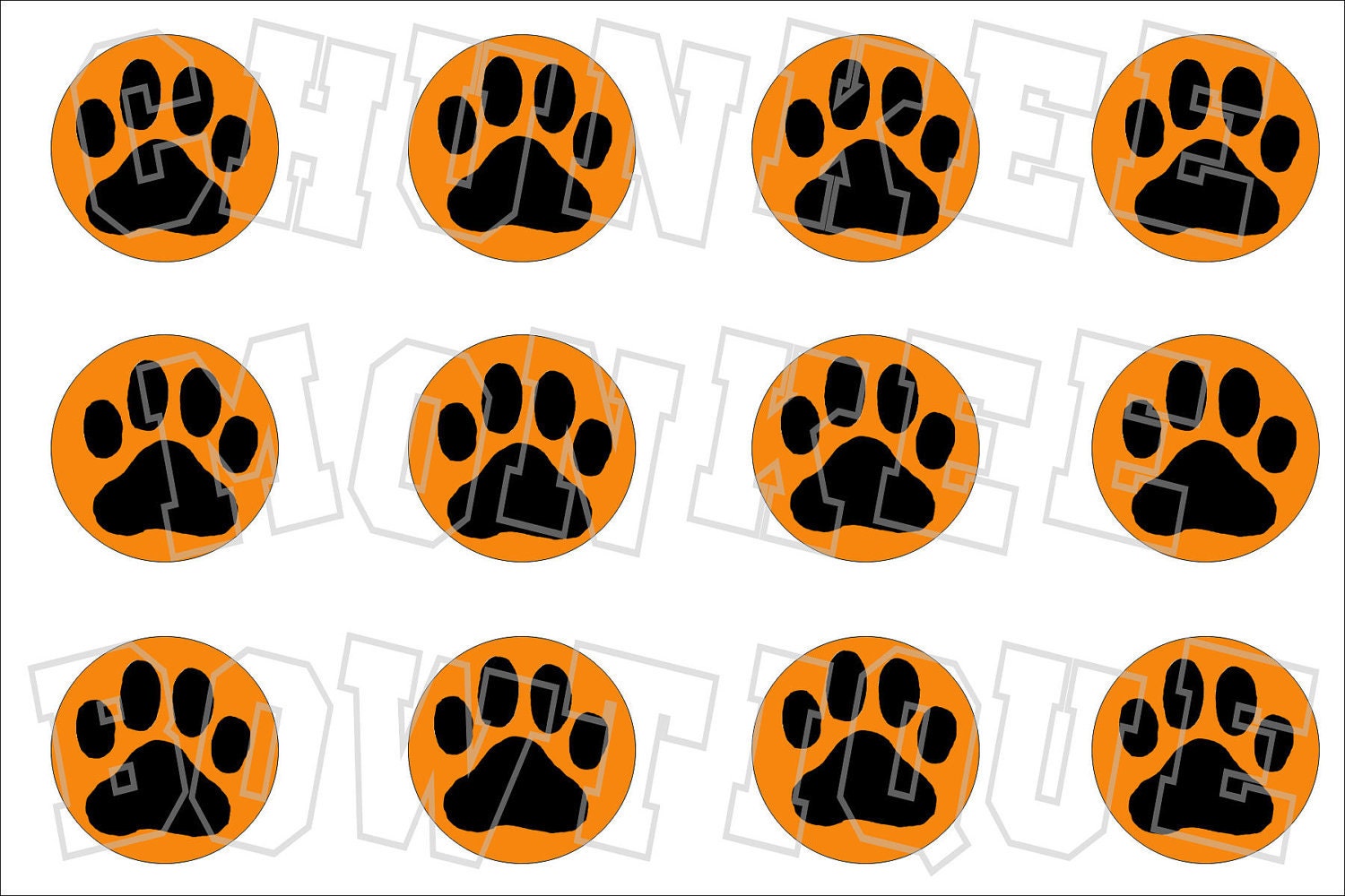 orange panther paw