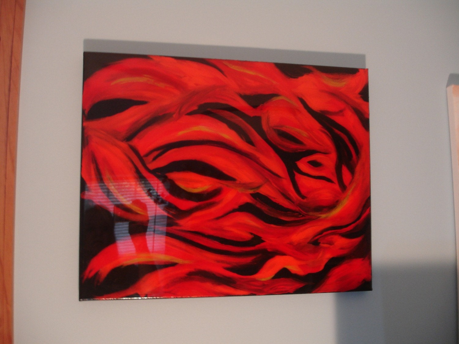Original Painting "The FIRE within us" - Original Modern Acrylic Resin Abstract 16" x 20"