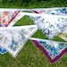 Vintage Hankie Bunting Banner Wedding Decorations Party Bunting Blue Floral Hanky Garland Free Shipping