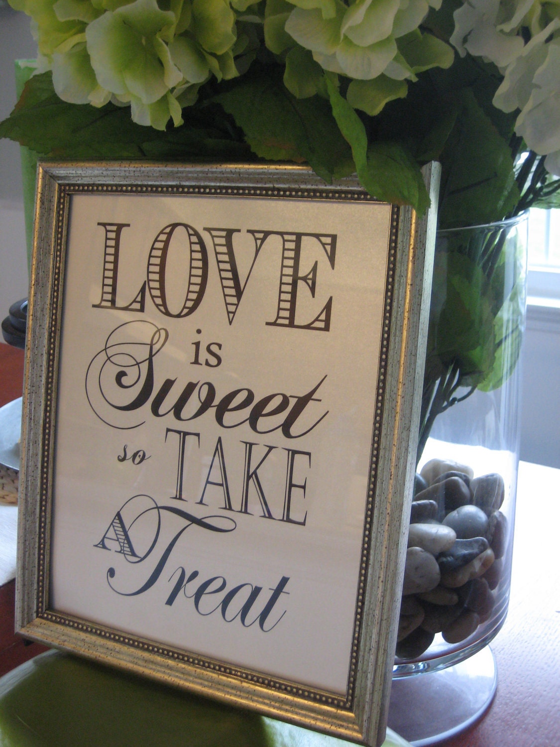 Reception Sign for your Cake or Candy Table - Love is Sweet so Take a Treat