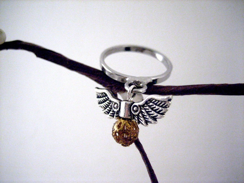 Golden Snitch Silver Ring