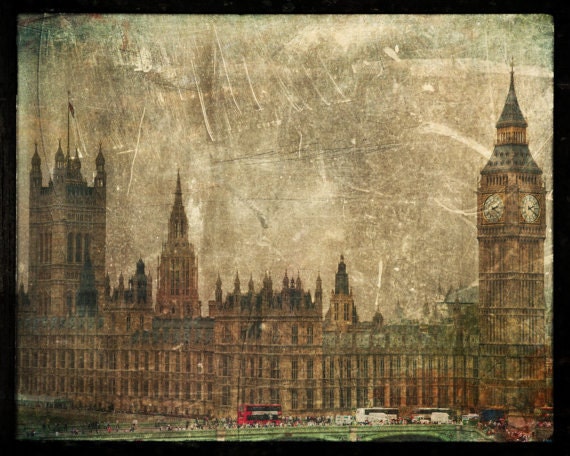 London "Big Ben and Parliament" European Landmark Travel Photography, 8x10" Fine Art Matte Photography Print