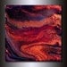 Acrylic Abstract: 6" x 6" Metallic Painting