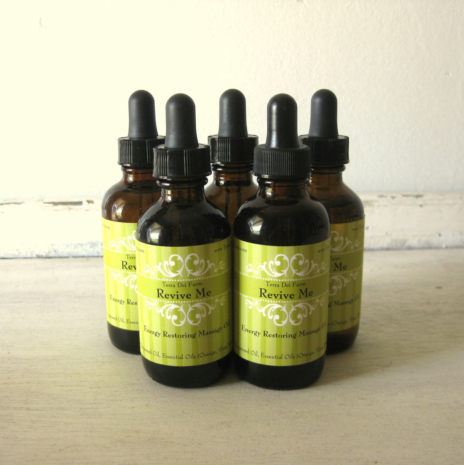 5 Bottles, Buyer's Choice of Variety - Aromatherapy Massage Oil - Natural Health - Homeopathic - Stocking Stuffers - Gifts under 10