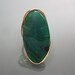 Jade Stone on Gold Copper Wire Wrapped Ring