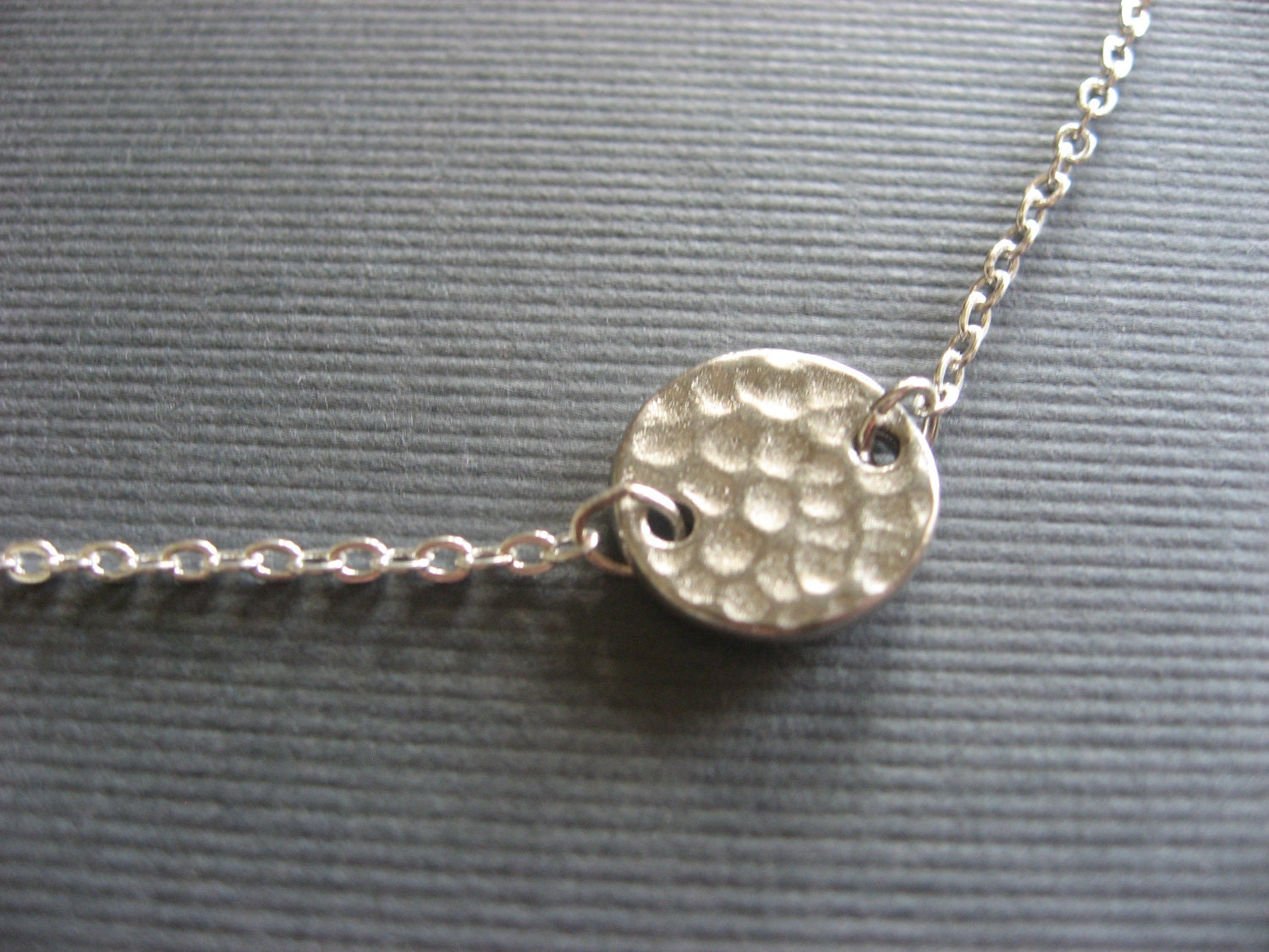 Hammered Disk Necklace