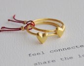 heart rings, set of two