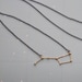 Ursa Major / Big dipper necklace 18k goldplated and sterling silver