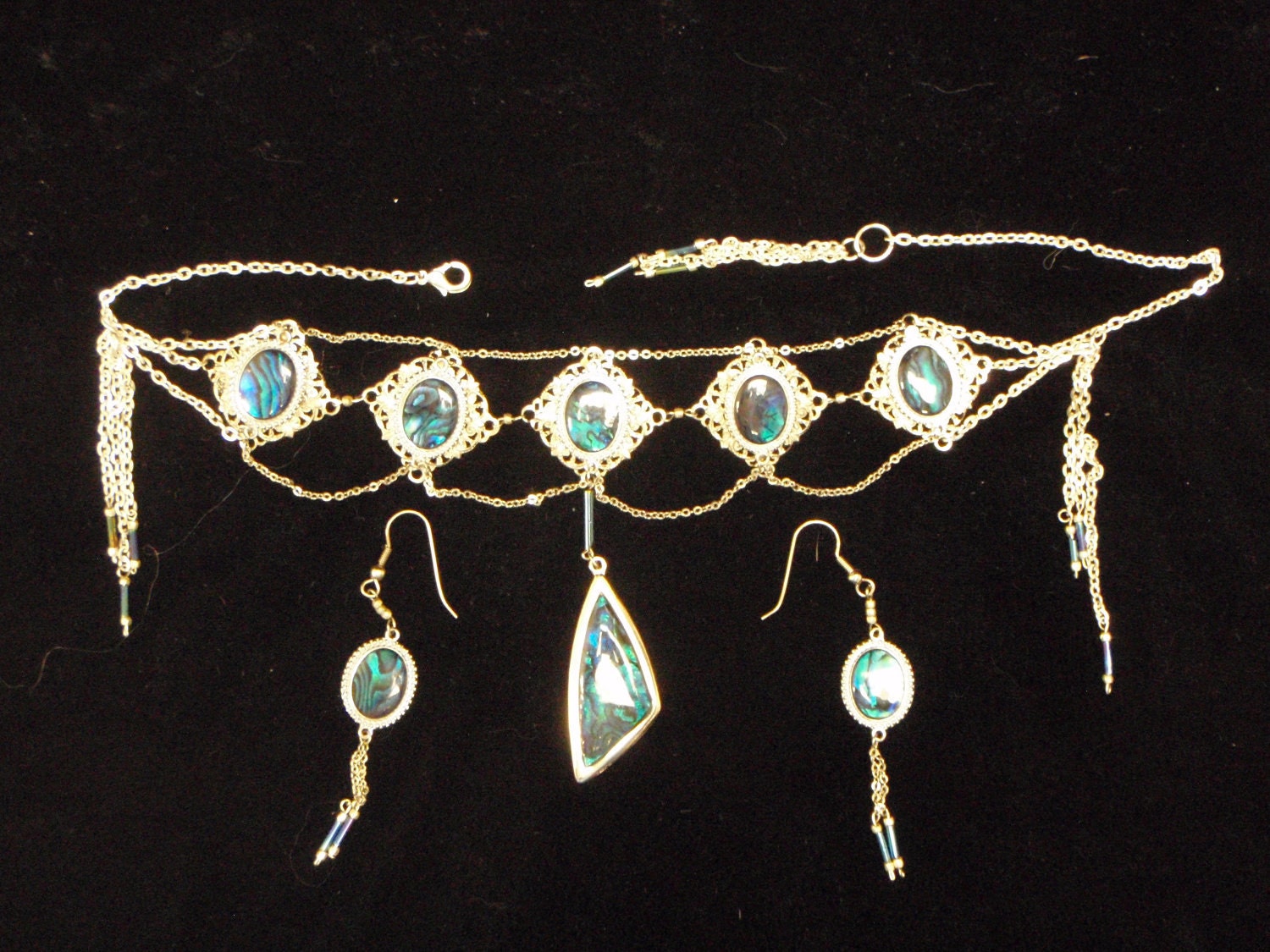 Blue and silver set