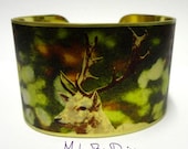 Black Friday Cuff Bracelet Stag Deer Reindeer Antlers Forest Animal Woodland Brass Vintage Style Nature