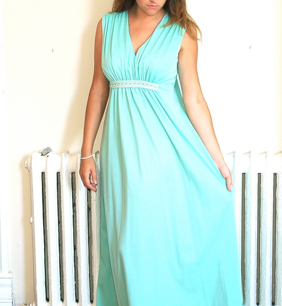Maxi Dress- grecian mint green