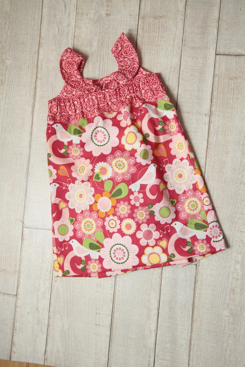 Girl's Dress PDF Sewing Pattern - Pleats and Ruffles Dress Size 1-5